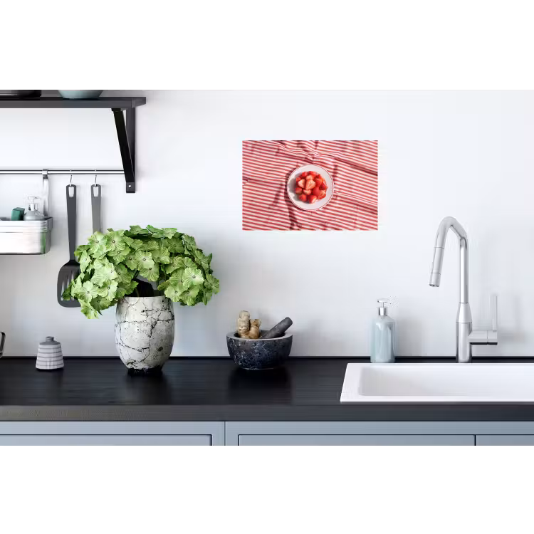 Eten - Aardbeien - Fruit - Zomer - Rood Muursticker klein -keuken