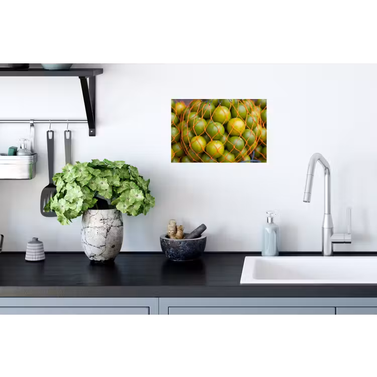Eten - Net - Groen - Markt Muursticker klein -keuken