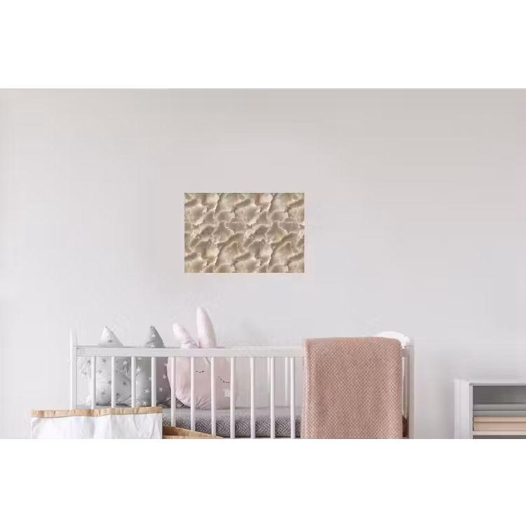 Waaierstructuren - Beige - Vezeltextuur Muursticker klein 286 -kinderkamer