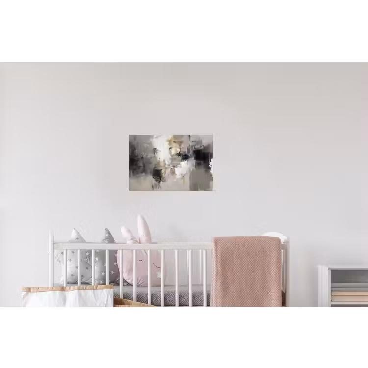 Kleurenpalet - Penseelstreken - Beige - Nevelig Muursticker klein -kinderkamer