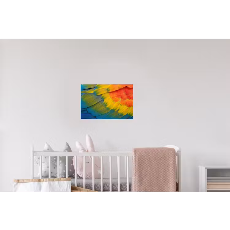 Veren - Ara - Kleurrijk Muursticker klein -kinderkamer