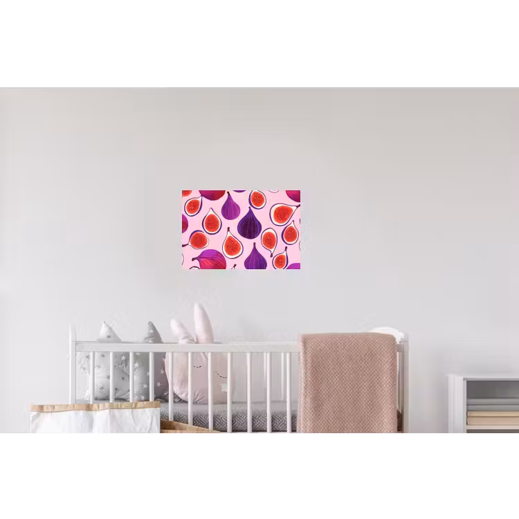 Vijgen - Roze - Paars Muursticker klein -kinderkamer