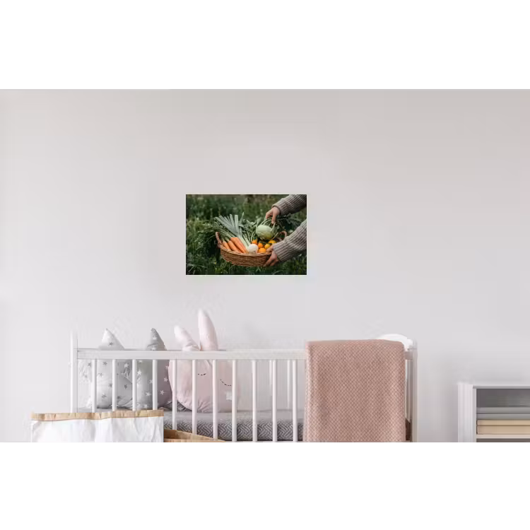 Veld - Groenten - Biologisch - Oogst Muursticker klein -kinderkamer