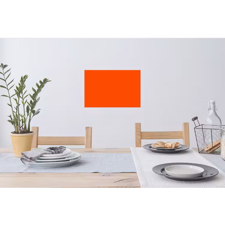 Fiery - Tangerine - Oranje Muursticker klein 286 -eettafel