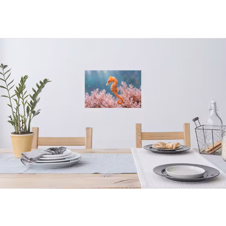 Vis - Koraal - Oceaan - Macro - Oranje Muursticker klein -eettafel