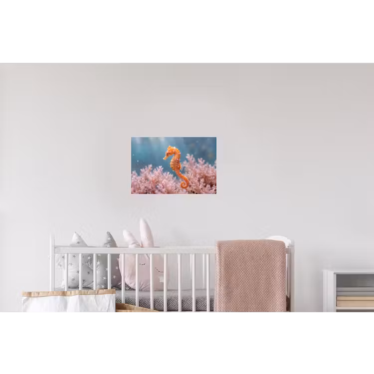 Vis - Koraal - Oceaan - Macro - Oranje Muursticker klein -kinderkamer