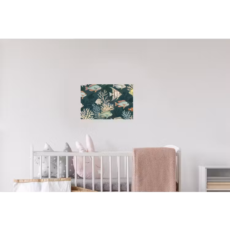 Vis - Koraal - Onderwater - Illustratie Muursticker klein -kinderkamer