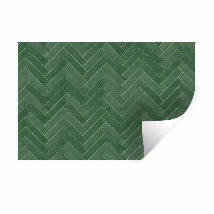 Visgraat - Wandtegel - Bosgroen Muursticker klein 286 -3d