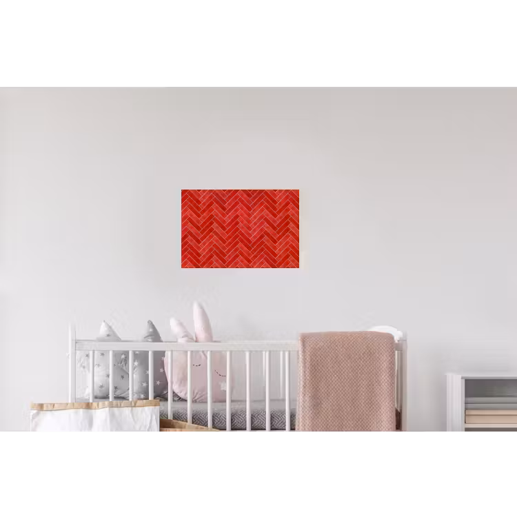 Visgraat - Tegel - Rood Muursticker klein 286 -kinderkamer