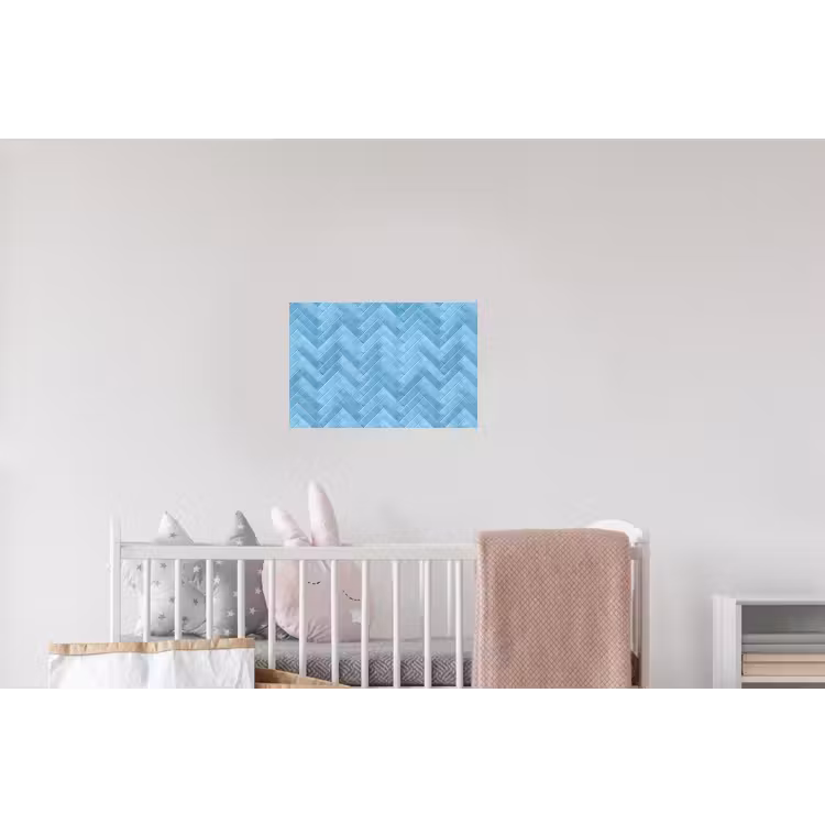 Visgraat - Wandtegel - Lichtblauw Muursticker klein 286 -kinderkamer