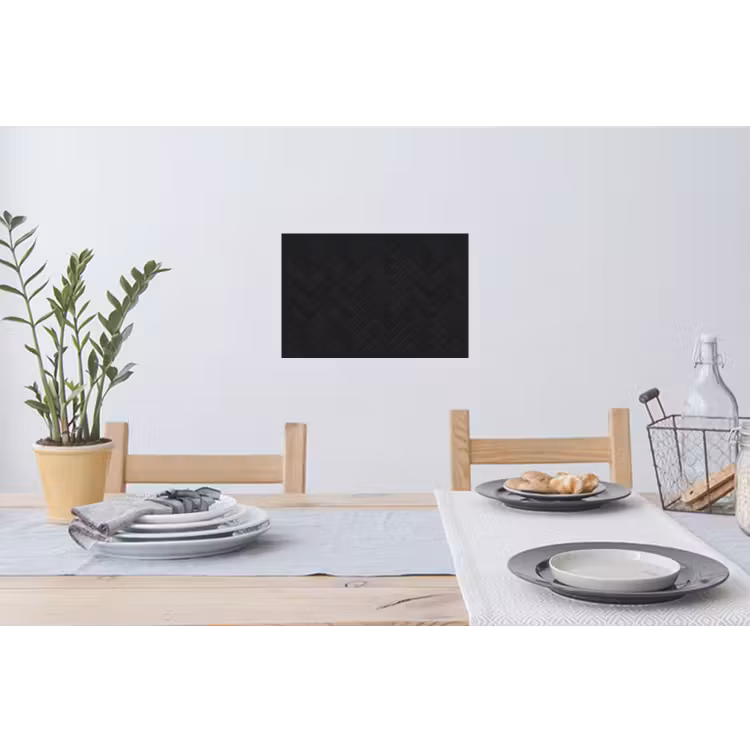 Visgraat - Wandtegel - Mat - Zwart Muursticker klein 286 -eettafel