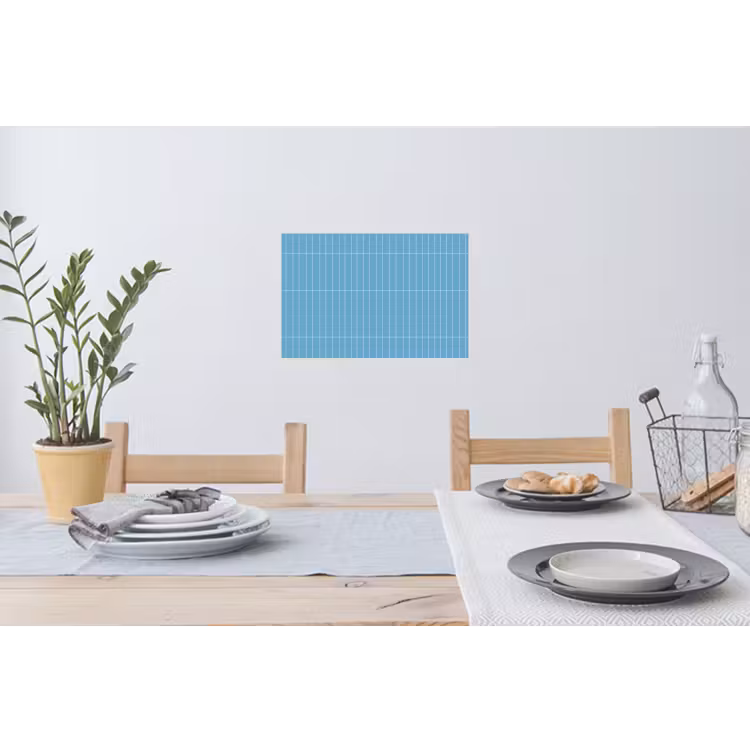 Tegel - Langwerpig - Patroon - Blauw Muursticker klein 286 -eettafel