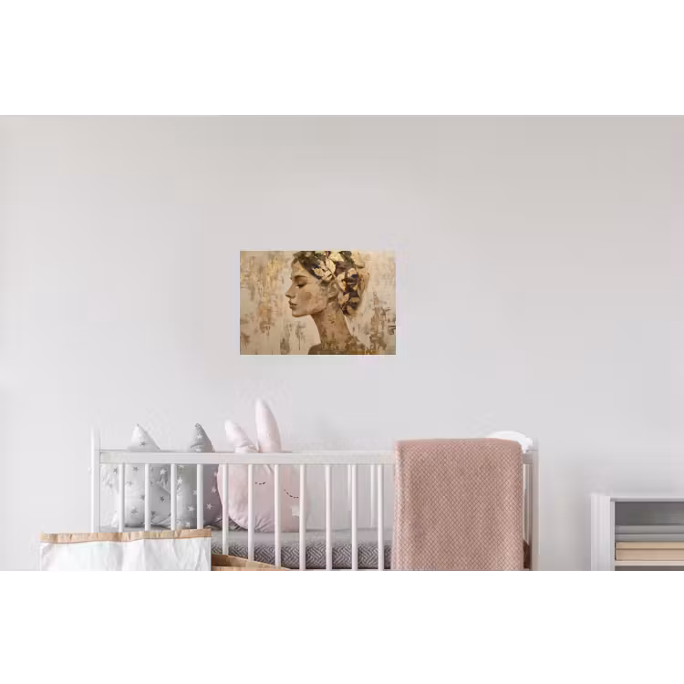 Vrouw - Goud - Abstract - Textuur Muursticker klein -kinderkamer