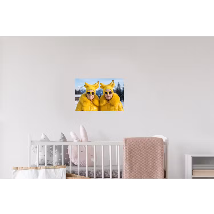 Vrouwen - Bananen - Geel Muursticker klein -kinderkamer