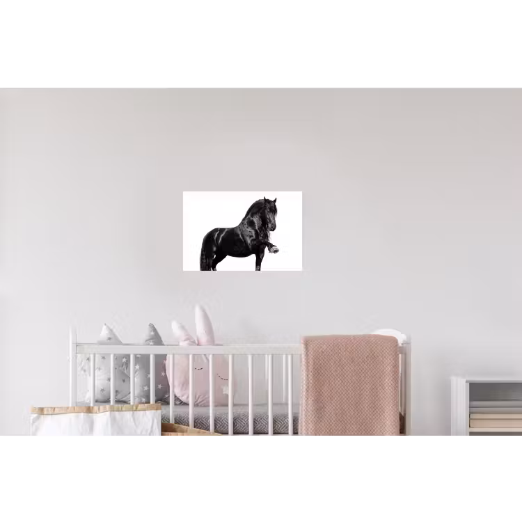 Fries - Hengst - Modern Muursticker klein -kinderkamer