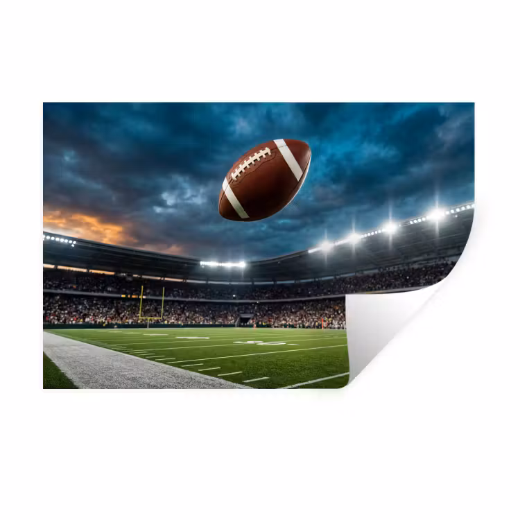 Football - Bal - Stadion - Sport Muursticker klein -3d