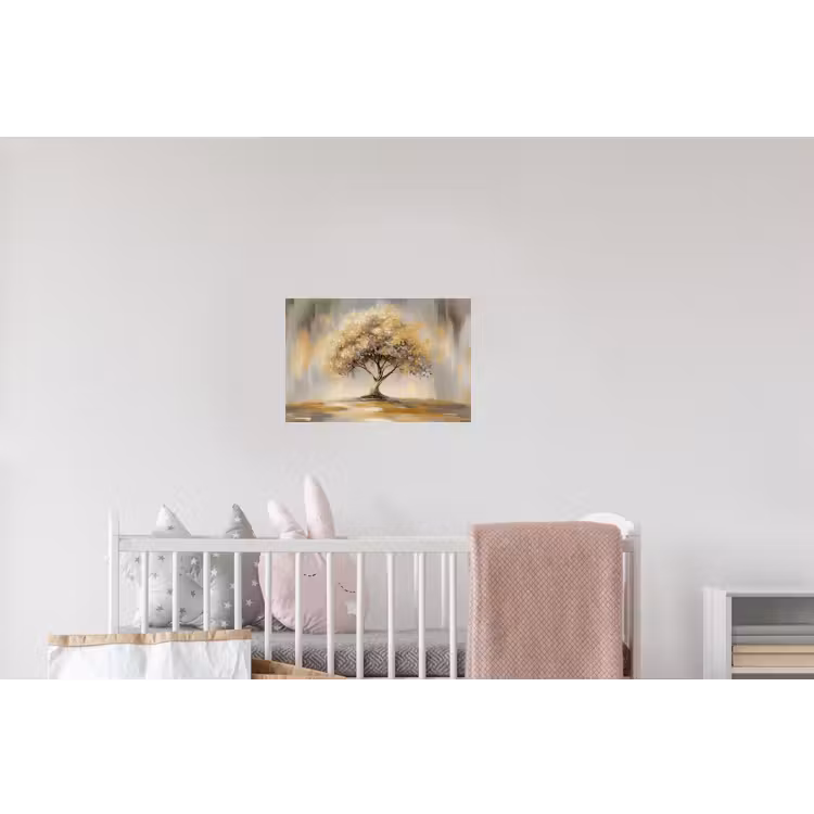 Schilderij - Boom - Abstract - Bladeren Muursticker klein -kinderkamer