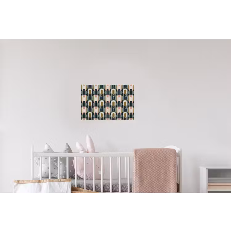 Geografisch - Modern - Kleurrijk Muursticker klein 286 -kinderkamer