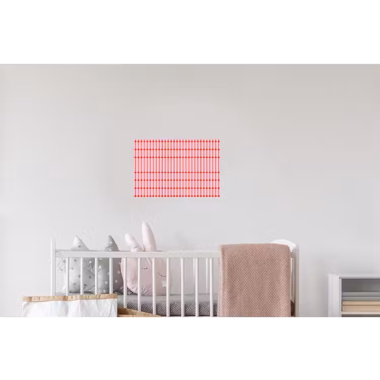 Geometrisch - Minimalistisch - Rood - Roze Muursticker klein 286 -kinderkamer
