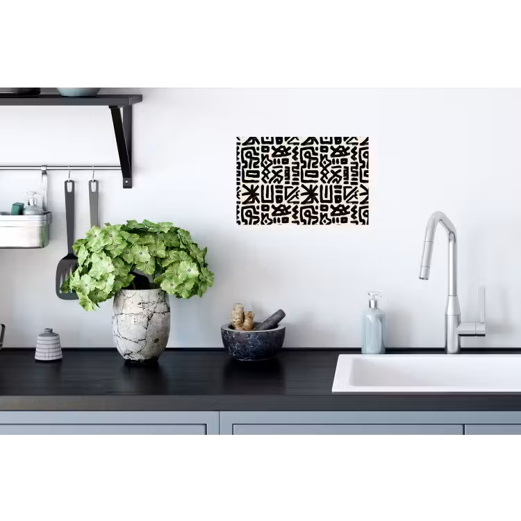 Geometrisch - Figuren - Zwart Muursticker klein 286 -keuken