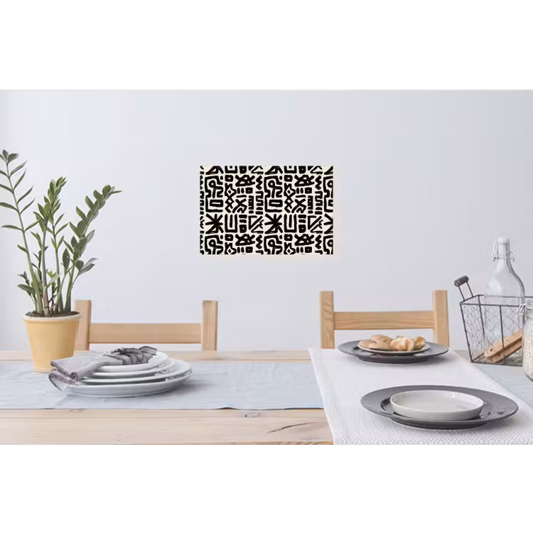 Geometrisch - Figuren - Zwart Muursticker klein 286 -eettafel