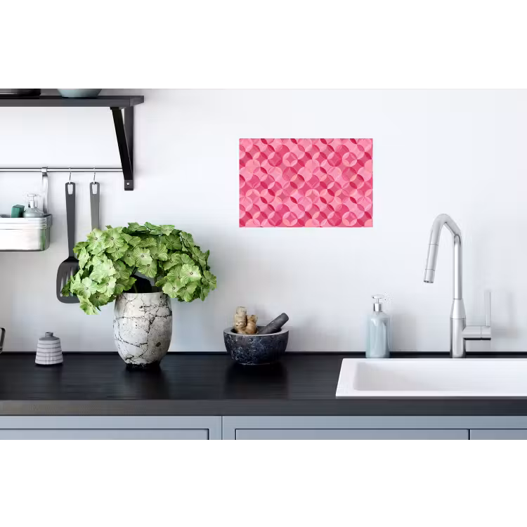 Geometrisch - Mozaïek - Modern - Roze Muursticker klein 286 -keuken
