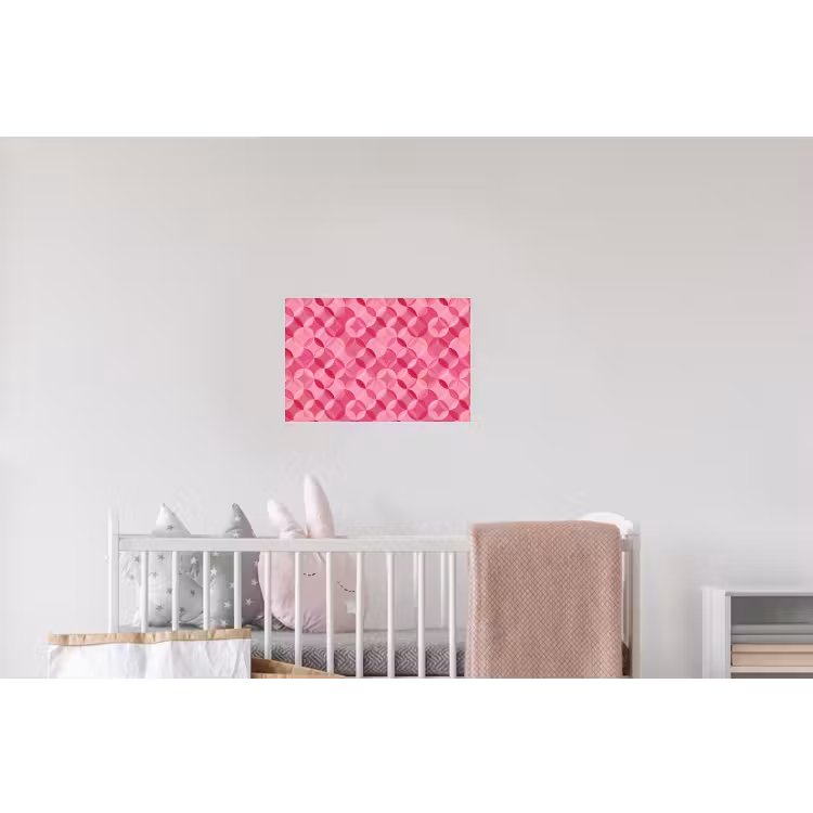 Geometrisch - Mozaïek - Modern - Roze Muursticker klein 286 -kinderkamer