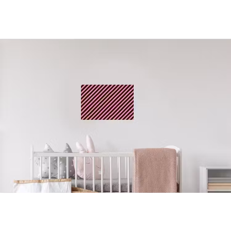 Strepen - Roze - Bruin Muursticker klein 286 -kinderkamer