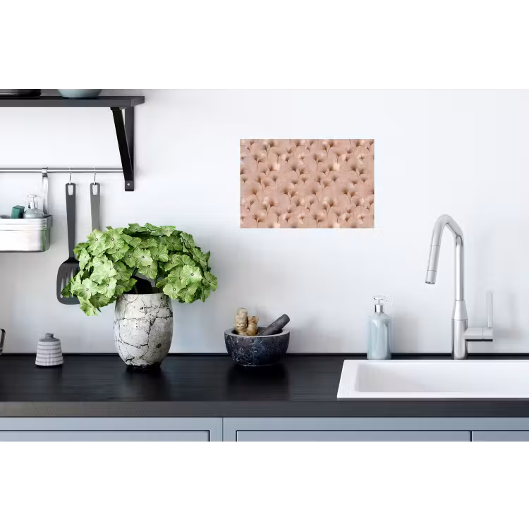 Ginkgo - Patroon - Roze Muursticker klein 286 -keuken