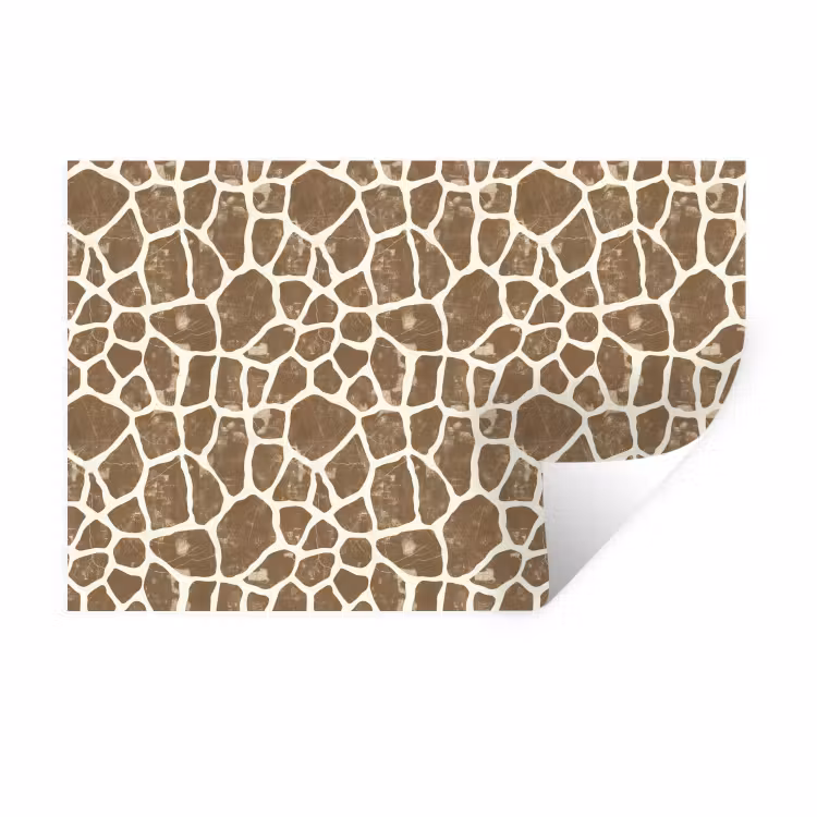 Giraf - Klassiek - Bruin Muursticker klein 286 -3d