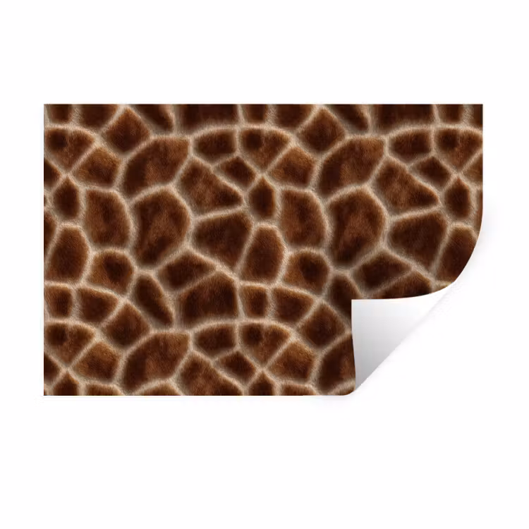 Giraf - Bruin - Vacht Muursticker klein 286 -3d