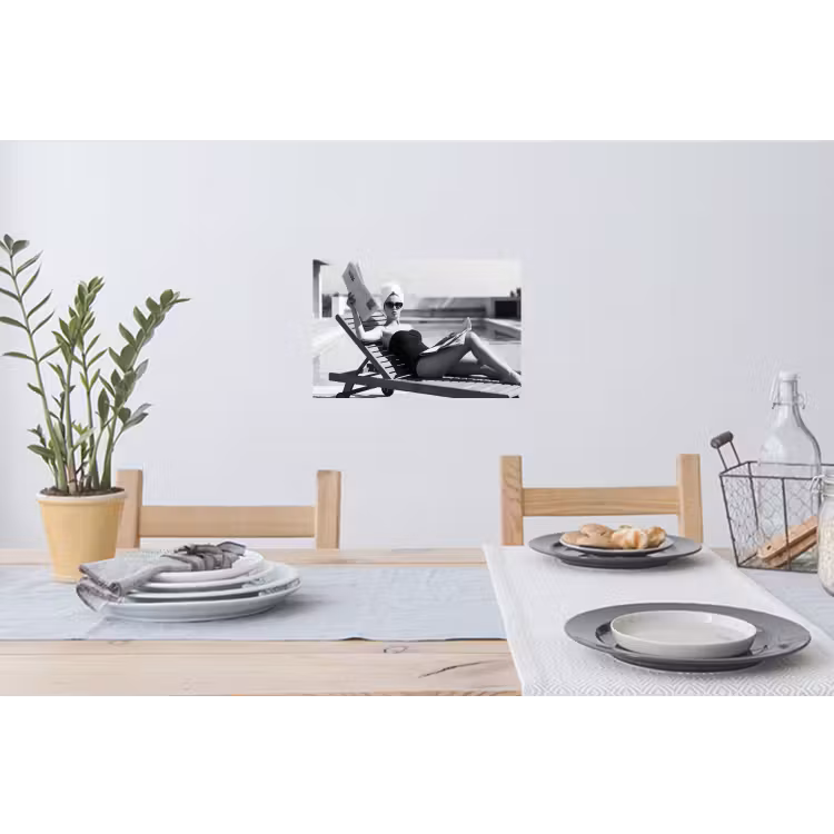 Glamour - Modern - Zwart - Wit Muursticker klein -eettafel