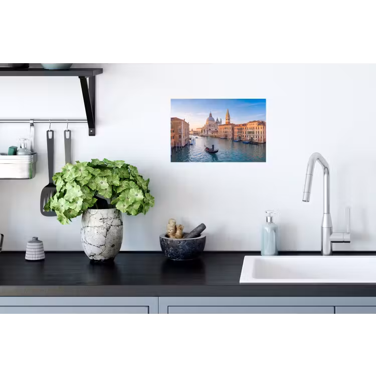 Gondel - Venetië - Kanaal - Stadsgezicht - Avondlicht Muursticker klein -keuken