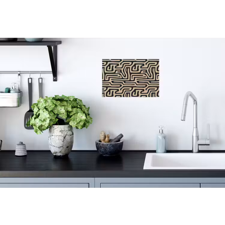 Grafisch - Lijnen - Zwart Muursticker klein 286 -keuken