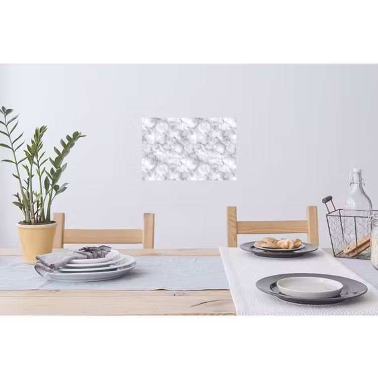 Grijs - Marmer - Klassiek - Aders Muursticker klein 286 -eettafel