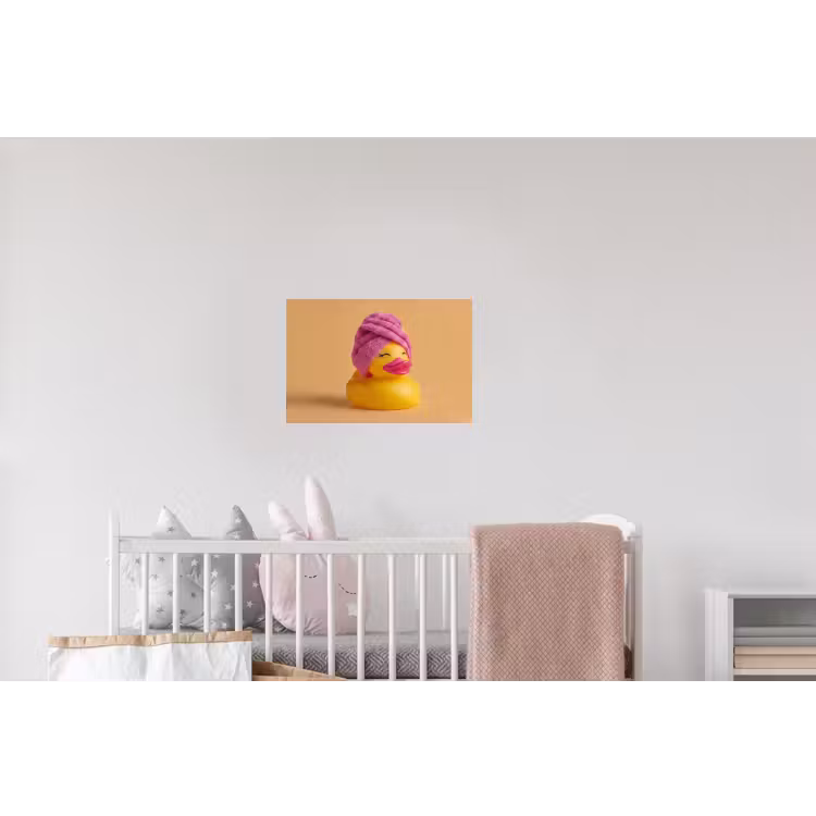 Badeend - Handdoek - Kleurrijk Muursticker klein -kinderkamer