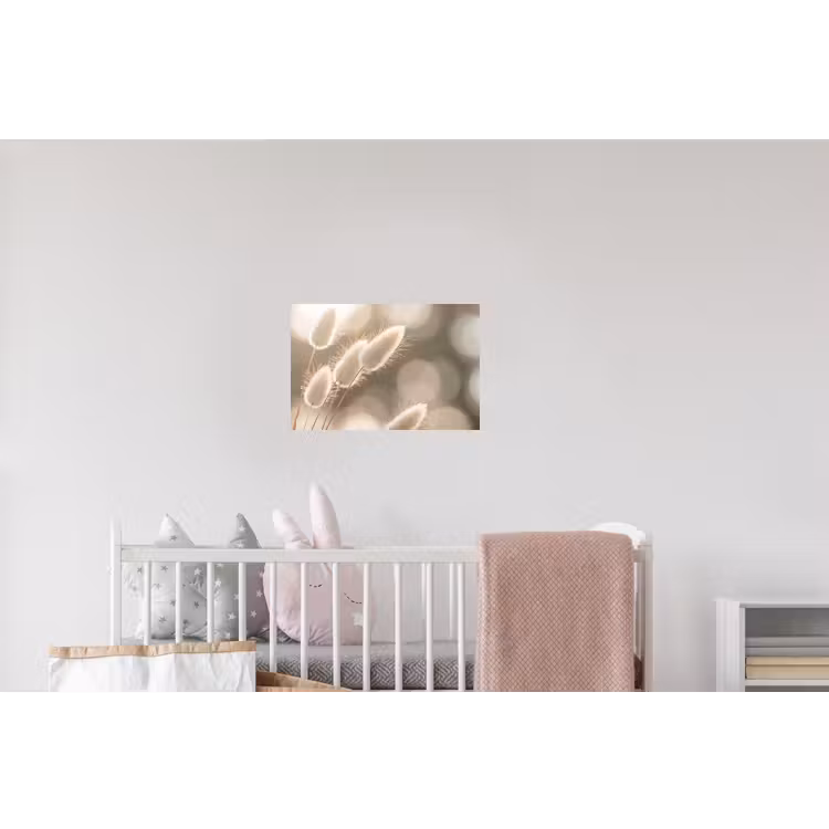 Hazestaartgras - Wit - Zonlicht Muursticker klein -kinderkamer