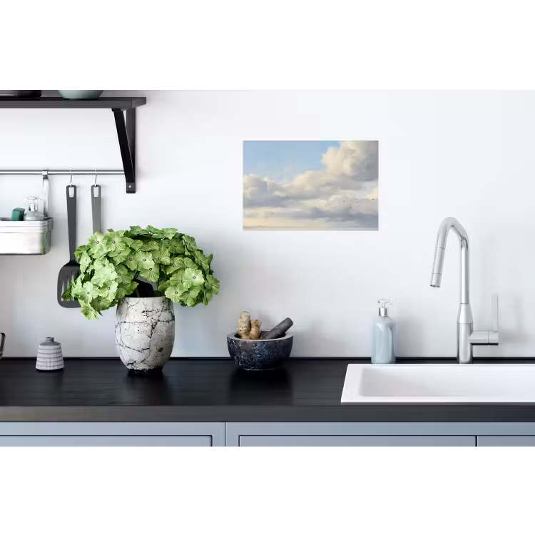 Lucht - Wolken - Natuur - Klassiek - Blauw Muursticker klein -keuken