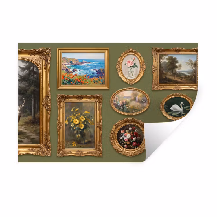Hert - Bos - Natuur - Klassiek - Dieren Muursticker klein -3d
