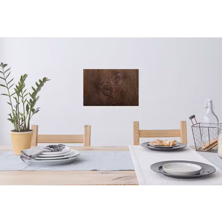 Houtnerf - Textuur - Patroon - Bruin - Rustiek Muursticker klein -eettafel