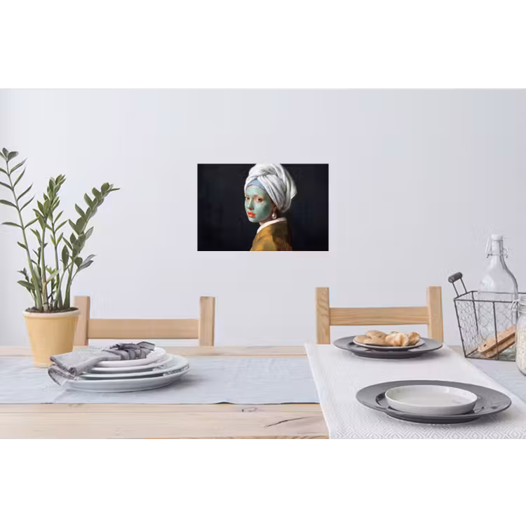 Iconisch - Modern - Kleurrijk Muursticker klein -eettafel
