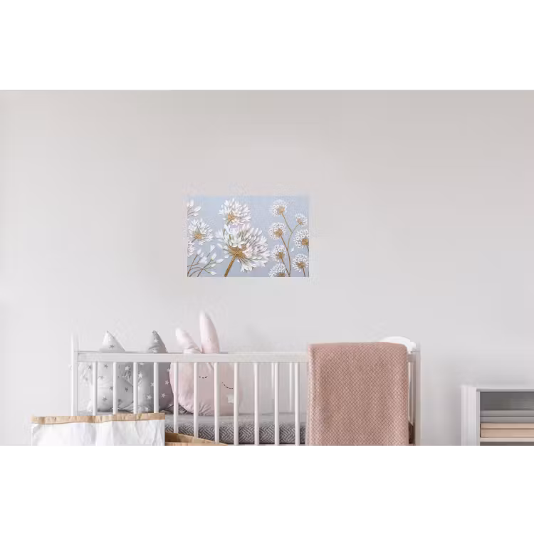 Illustratie - Bloemen - Blauw Muursticker klein -kinderkamer