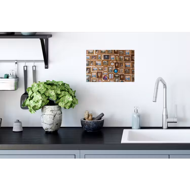 Interieur - Kunst - Collectie - Klassiek - Goud Muursticker klein -keuken