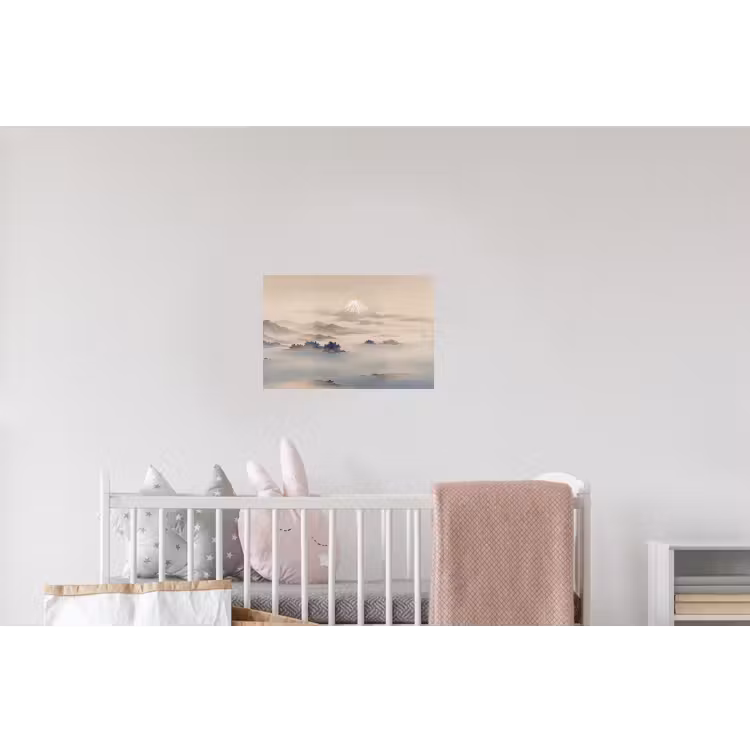 Japans - Landschap - Beige Muursticker klein -kinderkamer