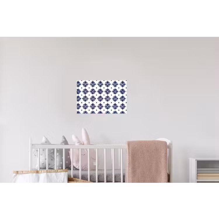 Tegelmotief - Blauw - Wit - Bloem Muursticker klein 286 -kinderkamer