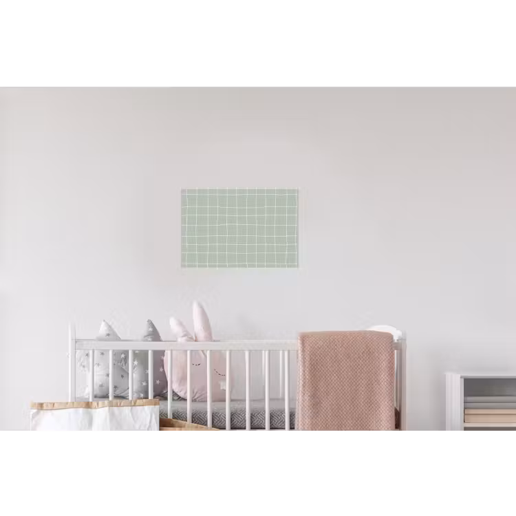 Ruitpatroon - Golvend - Groen Muursticker klein 286 -kinderkamer