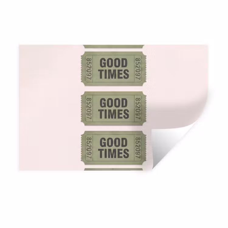 Kaartje - Vintage - Groen - Evenement - Collectie Muursticker klein -3d