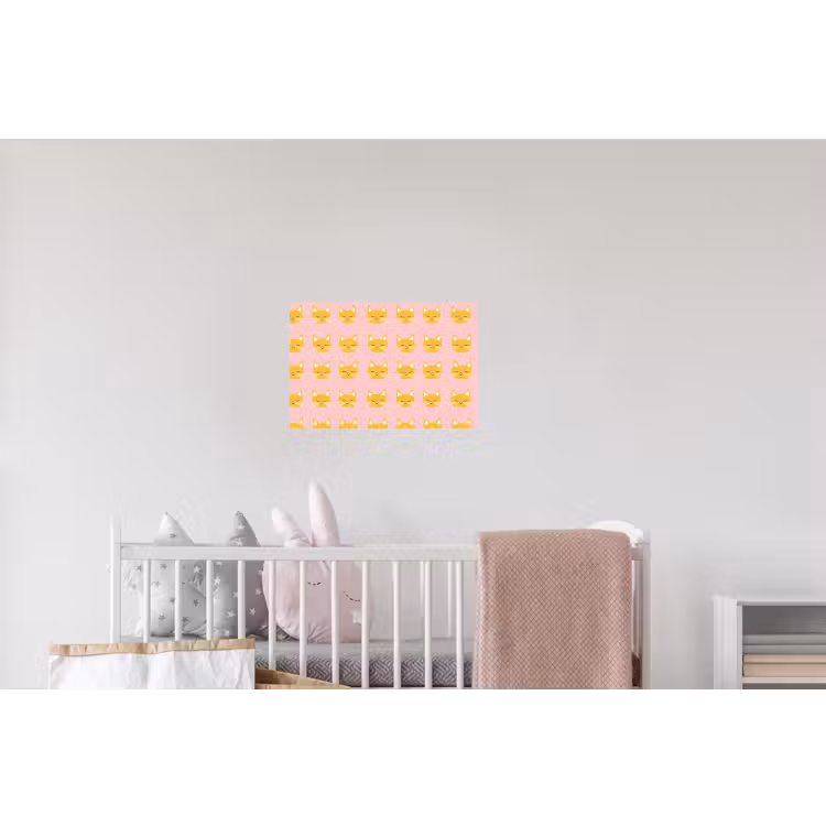 Katten - Patroon - Roze Muursticker klein 286 -kinderkamer