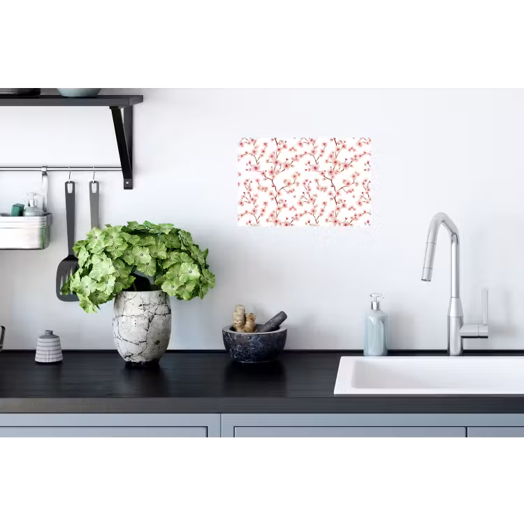 Kersenbloesem - Takken - Roze Muursticker klein 286 -keuken