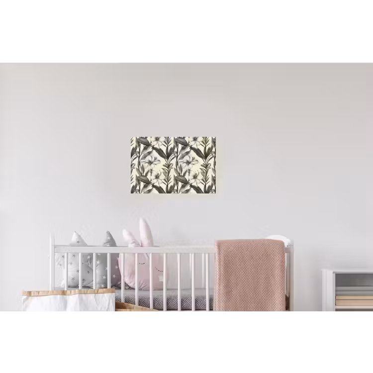Klassiek - Botanisch - Zwart - Beige Muursticker klein 286 -kinderkamer